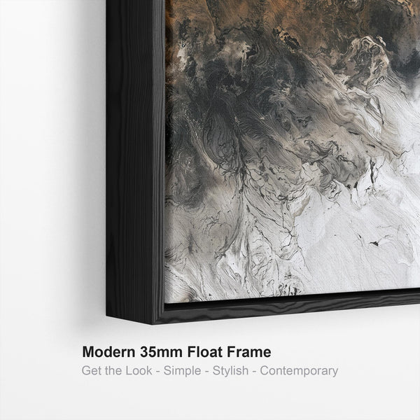 Extra Large Oversized Wall Art - Caramel Storm - Framed Canvas Art
