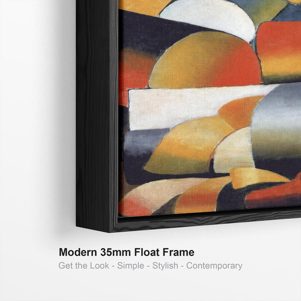 Kazimir Malevich Multi-Coloured Framed Abstract Artwork Canvas Woodcutter Painting