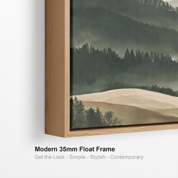Extra Large Set 2 Framed Art on Canvas - Toscana Green - Pair