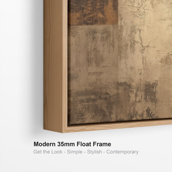 Rust Orange Beige Abstract Wall Art - Autumn Shades