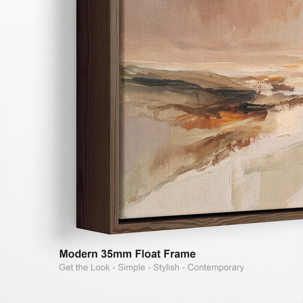 Sienna Abstract Horizon Panoramic Wide Rust Wall Art