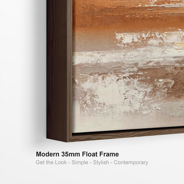 Rust Abstract Framed Artwork - Sienna Horizon