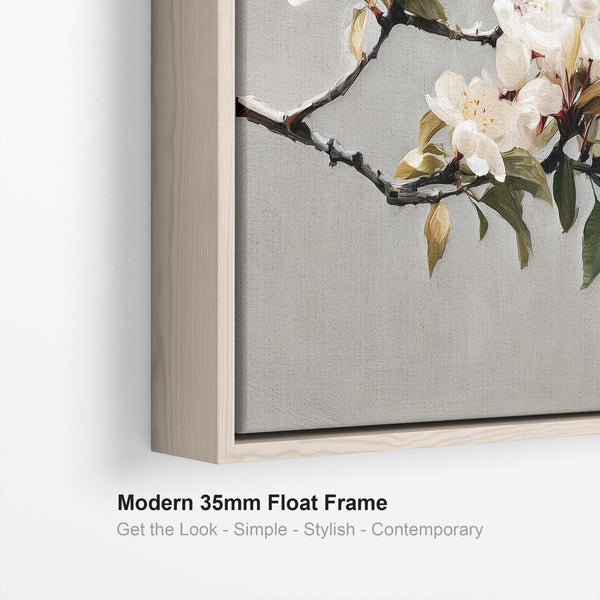 Extra Large Neutral Cream Scandi Framed Pair Canvas Art set 2