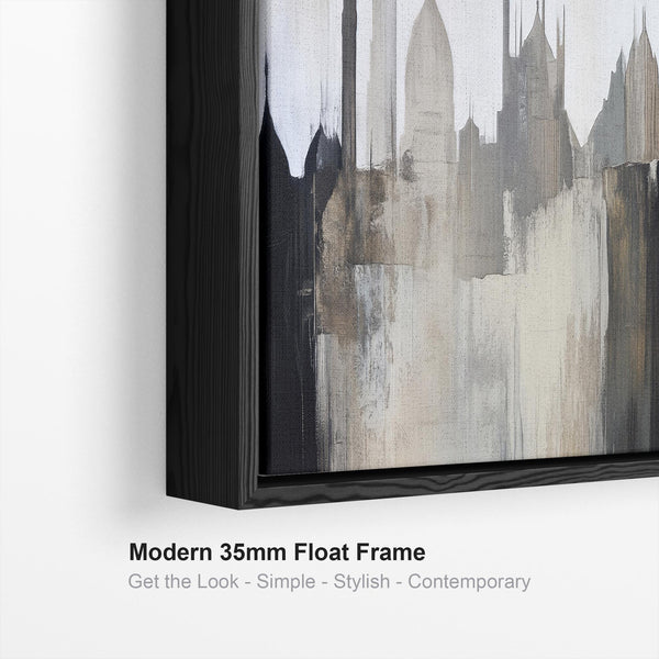Wide Abstract Islamic Skyline - Framed Long Canvas Wall Art