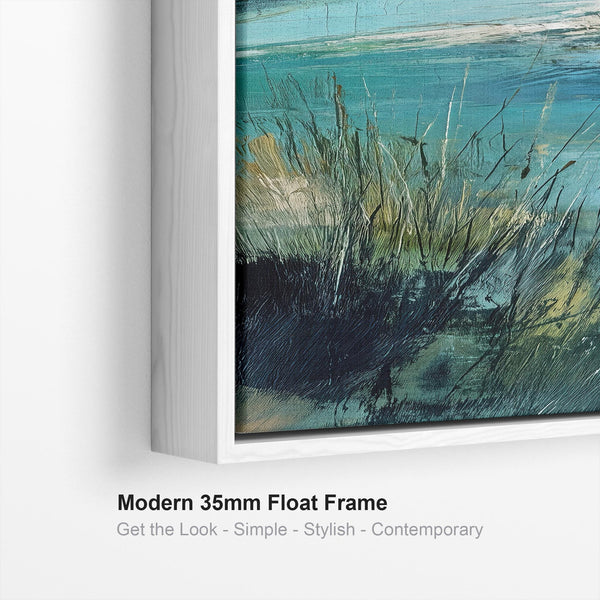 Tall Upright Irish Coastal Landscape Framed Artwork on Canvas