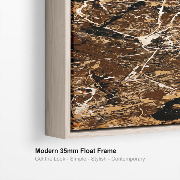 Tall Hallway Framed Vertical Canvas for Hall - Umber Espresso