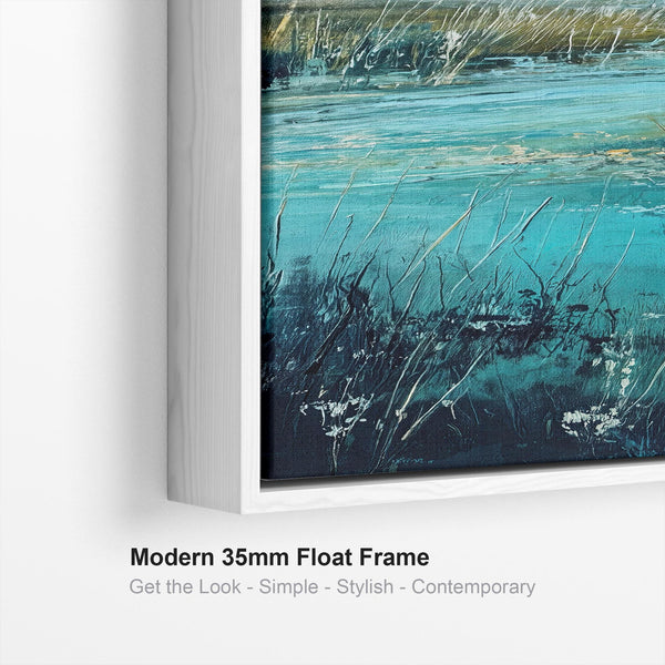 Tall Upright Scottish Coastal Framed Art on Canvas - Stillness
