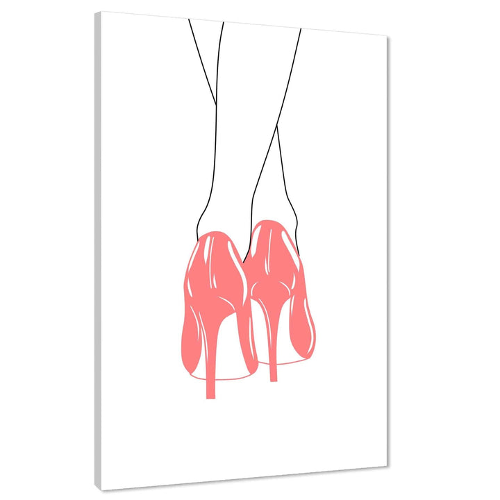 Pink Fashion Canvas Art Pictures High Heel Stiletto Shoes - 1RP1245M