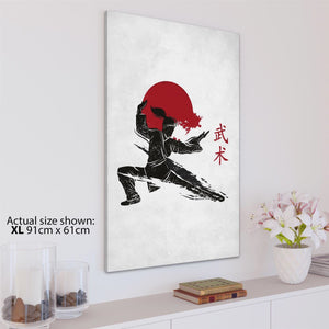 Martial Arts Canvas Wall Art Print Black Red