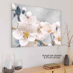 Yellow Blue Flowers Floral Canvas Art Prints