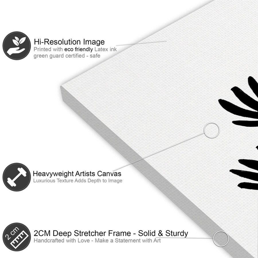 Abstract Black and White Hands Canvas Art Pictures