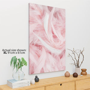 Abstract Pink Feathers Canvas Wall Art Print