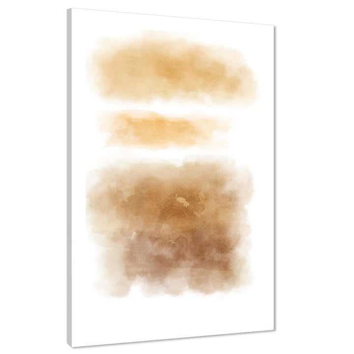 Abstract Brown Brushstrokes Watercolour Canvas Art Prints - 1RP1059M