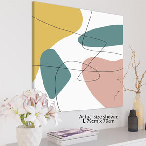 Abstract Yellow Pink Design Canvas Art Pictures