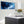 Blue White Abstract Wall Art Framed Canvas Wide Horizontal - Ocean Escape