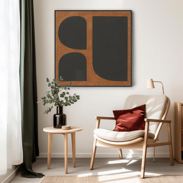 Burnt Orange Rust Abstract Artwork - Umber Earth
