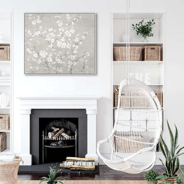 Abstract Framed Wall Art - Silk Blossom - for Living Room