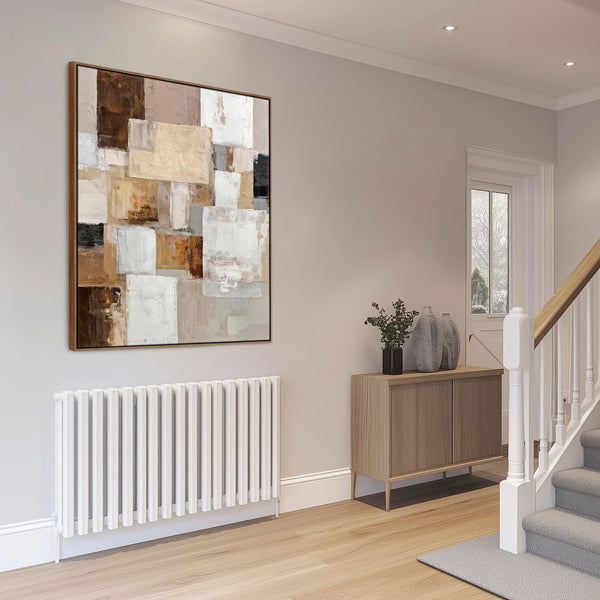 Hallway Framed Canvas Picture - Warm Neutral Entrance Artwork