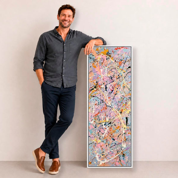 Brighten your Hallway - Abstract Colourful Framed Entrance Art