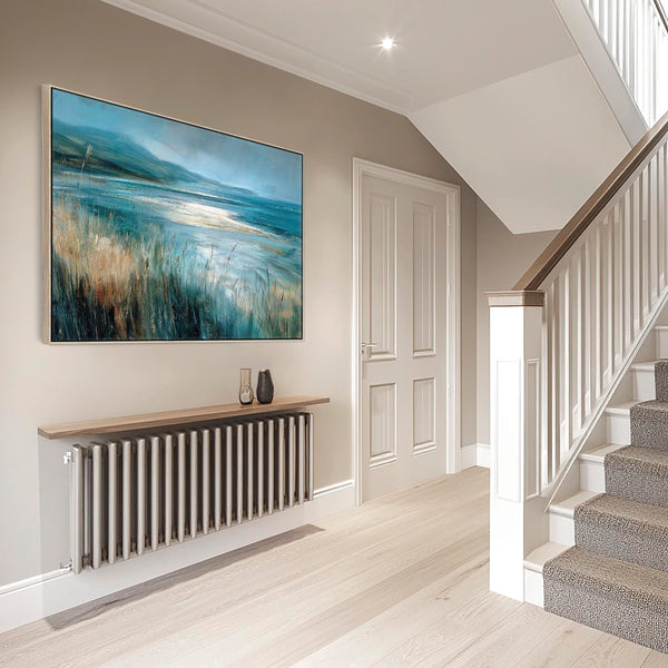 Large Hallway Entrance Framed Canvas Wall Art - Coastal Storm