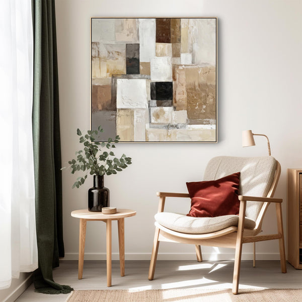 Sitting Room Framed Wall Art for Lounge - Quiet Calm Balance