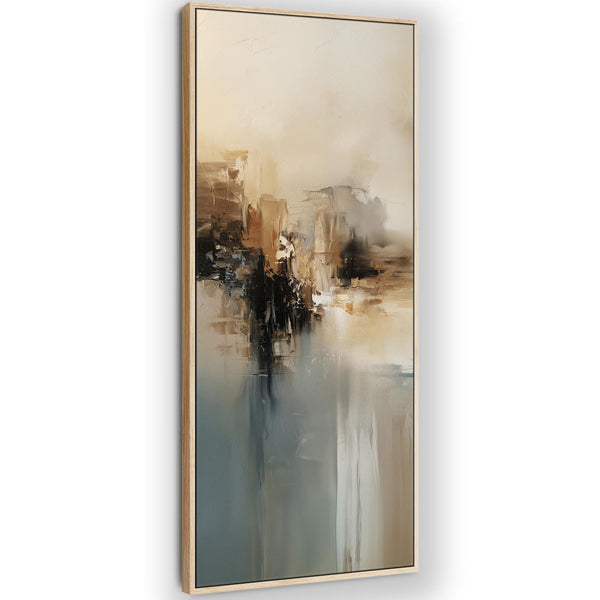 Hallway Framed Artwork on Canvas for Entrance Way - Teal Calm