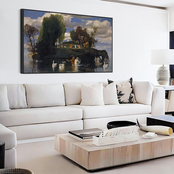 Arnold Boecklin Island of Life Framed Artwork Print on Canvas