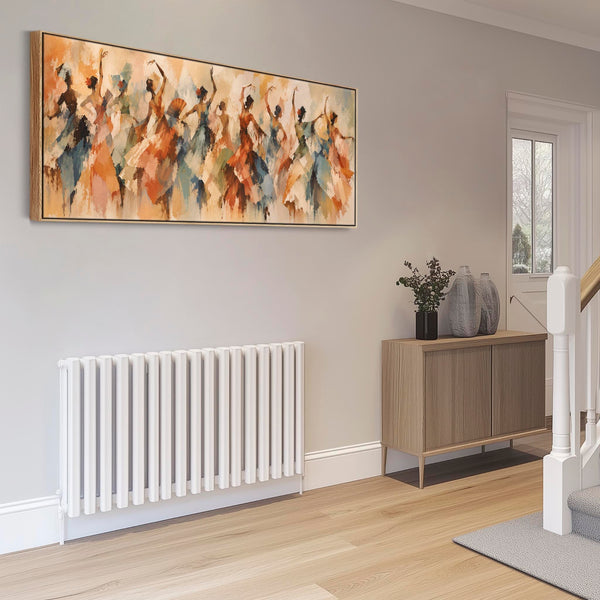Warm Bedroom Abstract Framed Canvas over Bed - Flamenco Parade