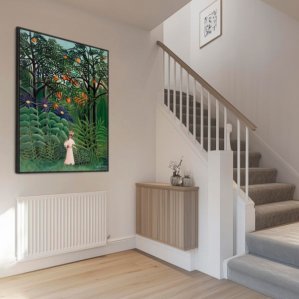 Large Henri Rousseau Wall Art Canvas Print of Woman Walking in an Exotic Forest