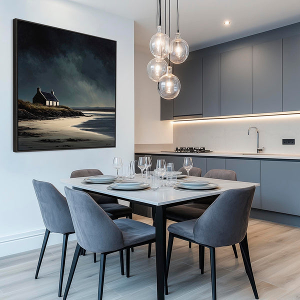 Large Framed Scottish Wall Art - Coastal Crofters Retreat