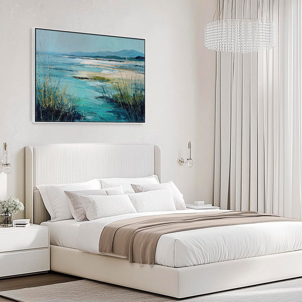 Irish Coastal Beach Landscape Framed Canvas Art Print - Solace
