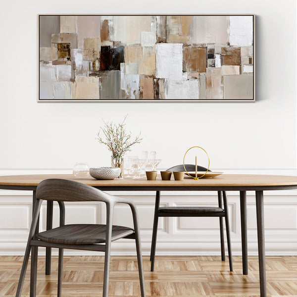 Wide Long Canvas Art Print Framed Warm Earth Panoramic