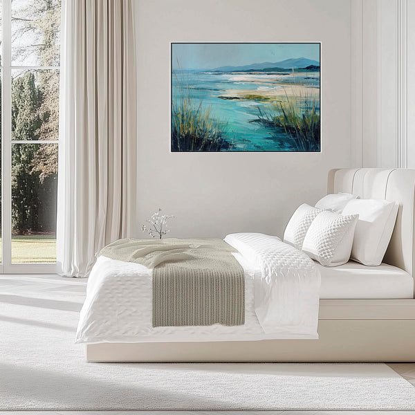 Irish Coastal Beach Landscape Framed Canvas Art Print - Solace