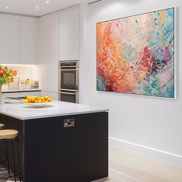 Bright Vibrant Colourful Framed Kitchen Wall Art Canvas - Zesty