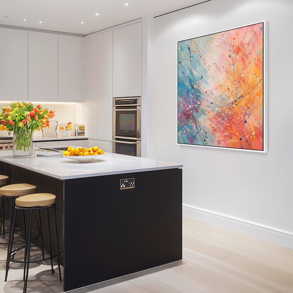 Large Bright Colourful Framed Kitchen Wall Art Canvas - Frenzy