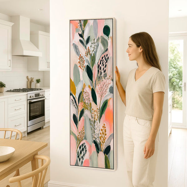Hallway Tall Canvas Art - Colourful Entrance Artwork