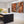 Large Living Room Framed Canvas for Lounge Rust Abstract Set 2