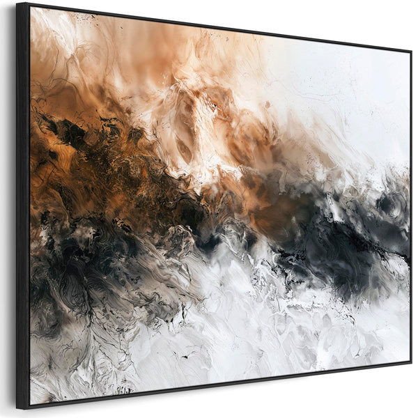 Extra Large Oversized Wall Art - Caramel Storm - Framed Canvas Art