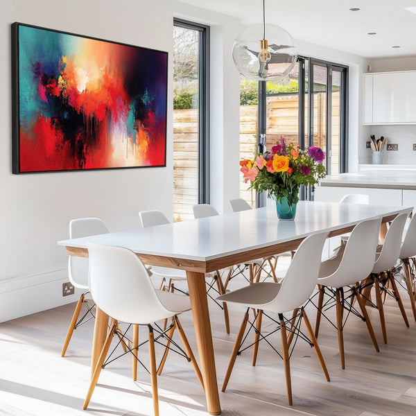 Extra Large Multi-Coloured Unique Framed Wall Art Colourful Illusion