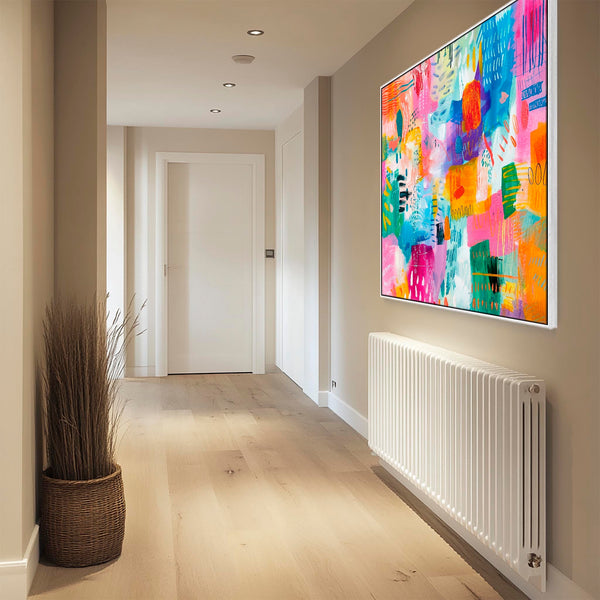 Multi-Coloured Unique Abstract Framed Wall Art Colourful Moods