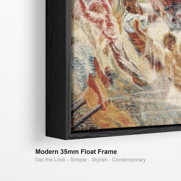 Umberto Boccioni Framed Artwork Print on Canvas The City Rises