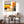 Large Mustard Yellow Orange Abstract Wall Art Framed - Ochre Balance