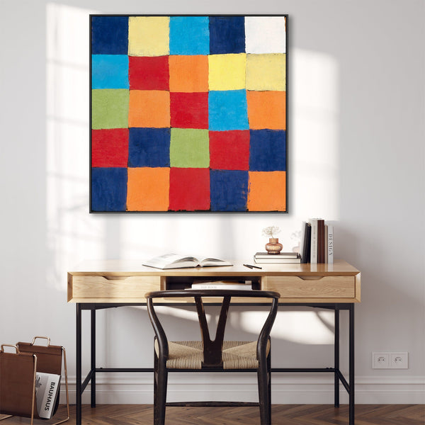 Large Colourful Abstract Framed Canvas Paul Klee Wall Art