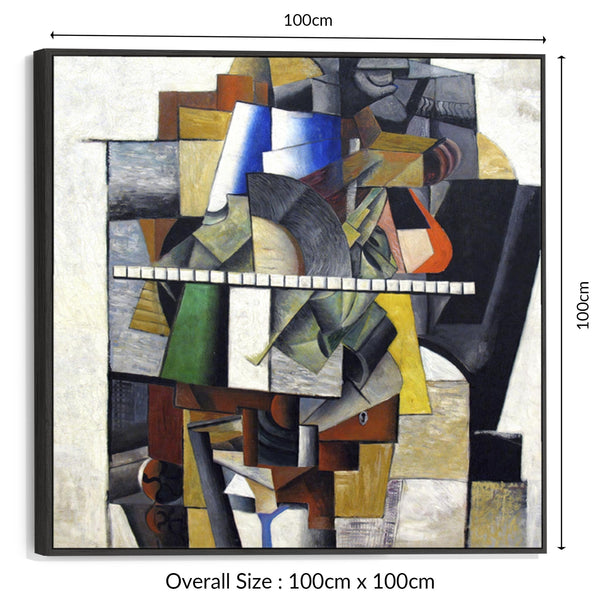 Kazimir Malevich Multi-Coloured Framed Abstract Artwork Canvas Mikhail Matyushkin Painting