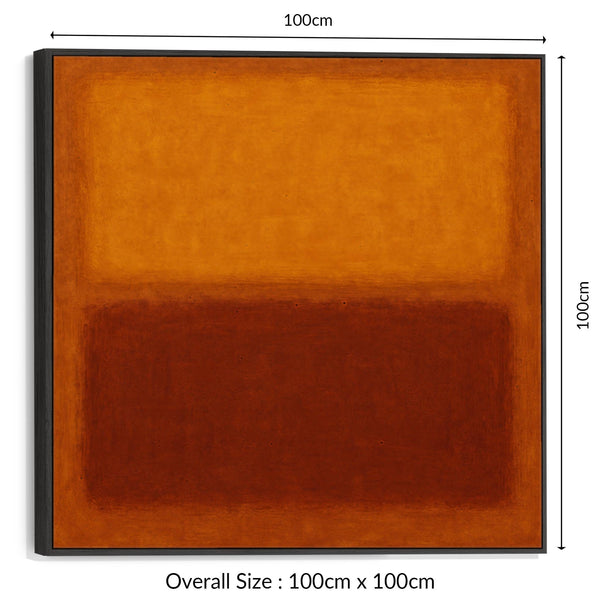 Orange Abstract Framed Artwork Canvas Rothko Style - Rust Symphony