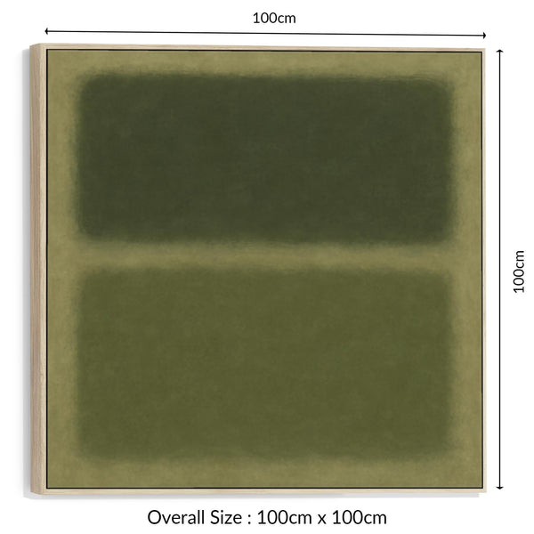 Sage Green Canvas Artwork Framed Rothko Style - Abstract Garden