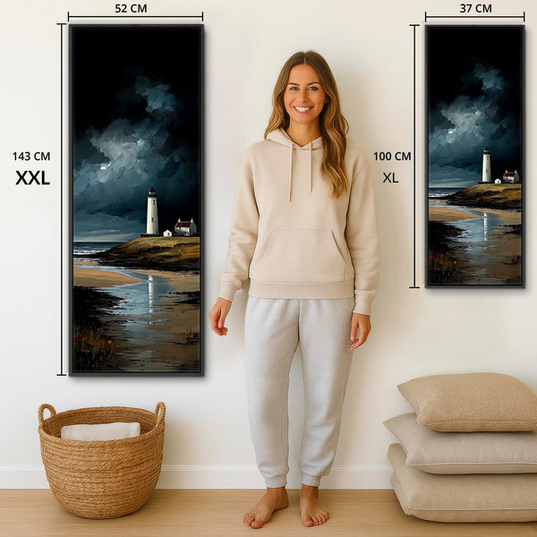 Framed Scottish Wall Art - Lighthouse - Last Light