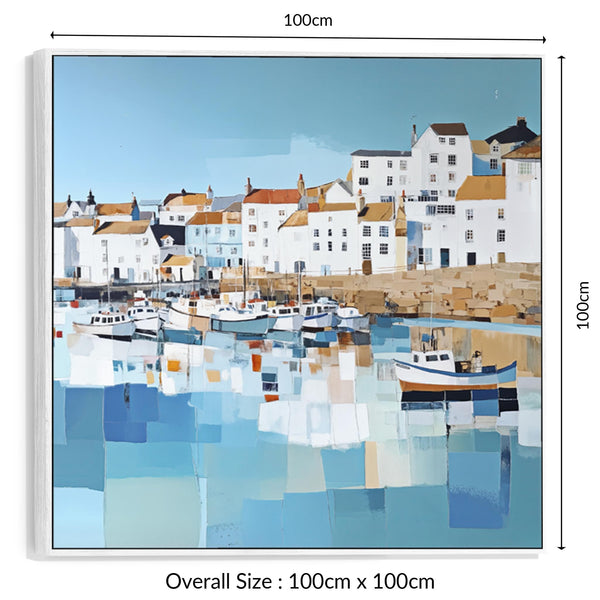 Cornish Seaside Wall Art Print - Framed Square - Coastal Memories
