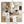 Large Beige Cream Framed Picture on Canvas - Mocha Harmony