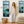 Tall Teal Blue Framed Beach Landscape on Canvas - Serenity